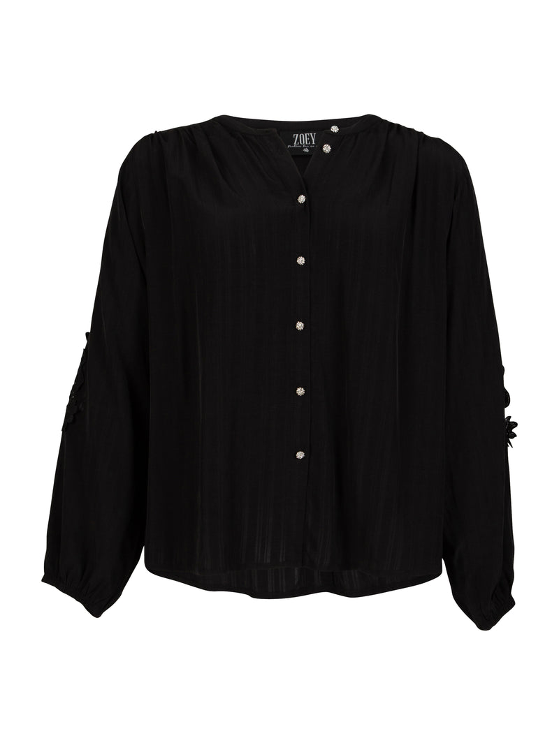 ZOEY ALMA BLOUSE Bluser Sort