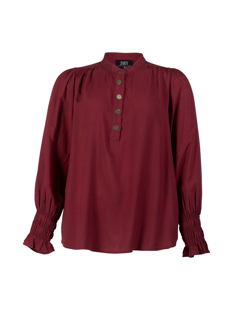 ZOEY KALANI BLOUSE Bluser 698 Vineyard Wine