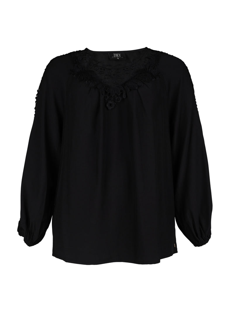 ZOEY MANYA BLOUSE Bluser Sort