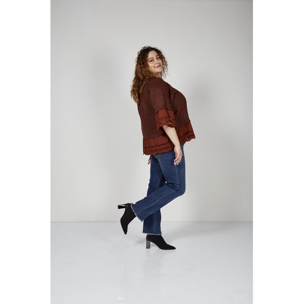 ZOEY / MOMENT MILLE BLOUSE Bluser 212 Bombay brown